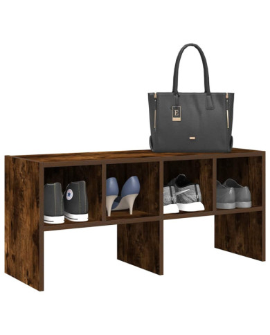 Étagère à chaussures empilable chêne fumé 89,5x30x40 cm | Mobilier & Déco