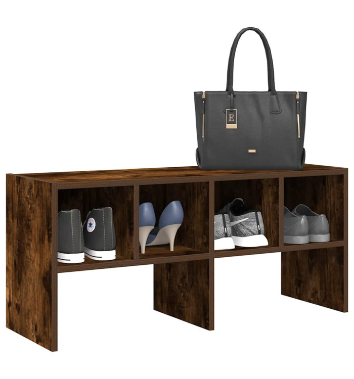Étagère à chaussures empilable chêne fumé 89,5x30x40 cm | Mobilier & Déco