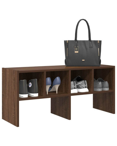 Étagère à chaussures empilable chêne marron 89,5x30x40 cm | Mobilier & Déco