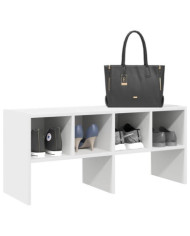 Étagère à chaussures empilable blanc 89,5x30x40 cm | Mobilier & Déco