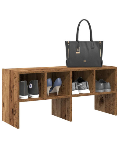 Étagère à chaussures empilable vieux bois 89,5x30x40 cm | Mobilier & Déco