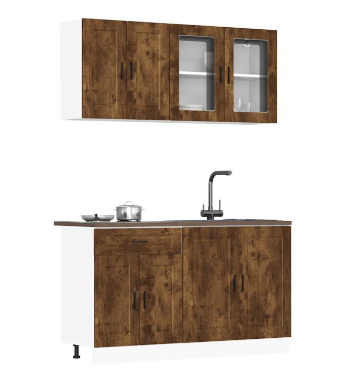 Ensemble d'armoires de cuisine 4 pcs Kalmar bois d'ingénierie | Mobilier & Déco