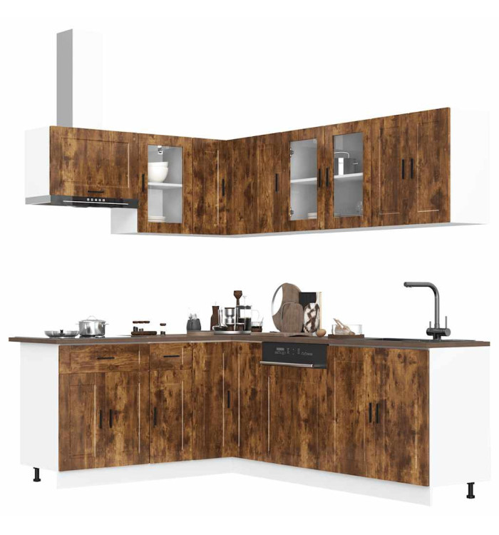 Ensemble d'armoires de cuisine 11 pcs Porto bois d'ingénierie | Mobilier & Déco