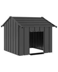 Niche pour chien avec toit noir 85x107x81 cm acier galvanisé | Mobilier & Déco