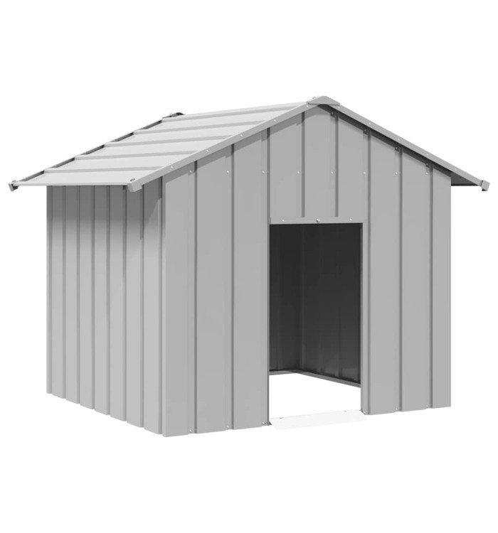 Niche pour chien avec toit noir 131x101x102 cm acier galvanisé | Mobilier & Déco