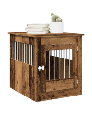 Meuble de cage chiens vieux bois 64,5x80x71cm bois d'ingénierie | Mobilier & Déco