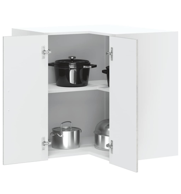 Armoire murale d'angle de cuisine Kalmar gris béton | Mobilier & Déco