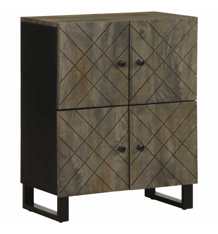 Buffet noir 60x33x75 cm bois massif de manguier | Mobilier & Déco