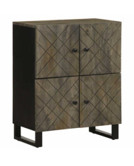 Buffet noir 60x33x75 cm bois massif de manguier | Mobilier & Déco
