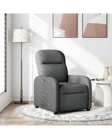 Fauteuil inclinable Gris foncé Tissu | Mobilier & Déco