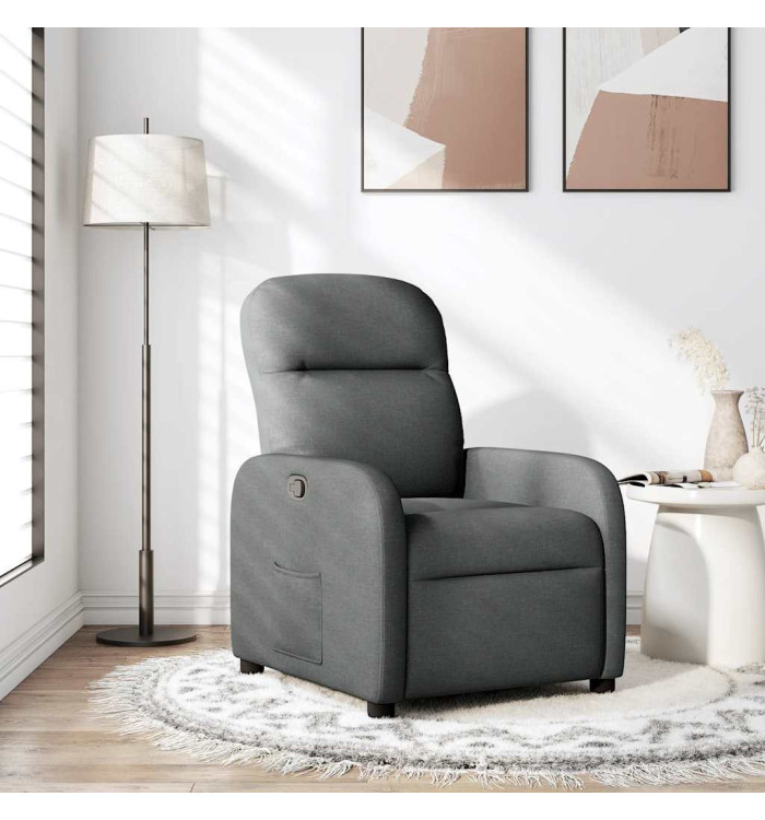 Fauteuil inclinable Gris foncé Tissu | Mobilier & Déco