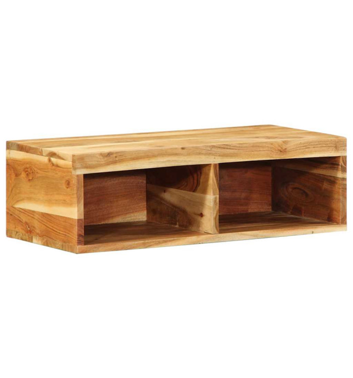 Meuble TV mural 60x30x19 cm bois massif d'acacia | Mobilier & Déco