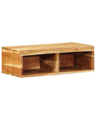 Meuble TV mural 60x30x19 cm bois massif d'acacia | Mobilier & Déco
