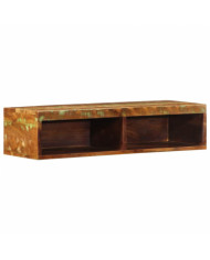 Meuble TV mural 80x30x19 cm bois massif de récupération | Mobilier & Déco