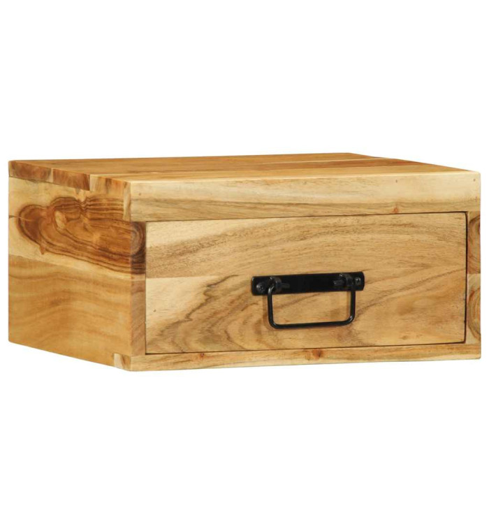 Table de chevet murale bois massif d'acacia | Mobilier & Déco