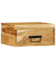 Table de chevet murale bois massif d'acacia | Mobilier & Déco