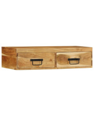 Meuble TV mural 80x30x19 cm bois massif d'acacia | Mobilier & Déco