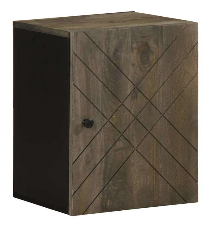 Armoire de salle de bain murale 38x33x48cm bois massif manguier | Mobilier & Déco
