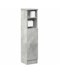 Meuble de salle de bain avec porte-rouleau gris béton | Mobilier & Déco