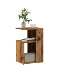 Table d'appoint vieux bois 36x30x56 cm bois d'ingénierie | Mobilier & Déco