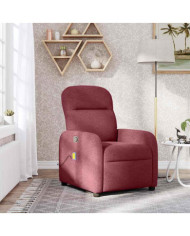 Fauteuil de massage inclinable Rouge bordeaux Tissu | Mobilier & Déco