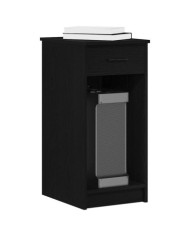 Support de tour d'ordinateur avec tiroir noir 35x45x77 cm | Mobilier & Déco
