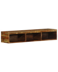 Meuble TV mural 100x30x19 cm bois massif de récupération | Mobilier & Déco