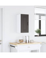 Armoire murale de cuisine Kalmar noir bois d'ingénierie | Mobilier & Déco