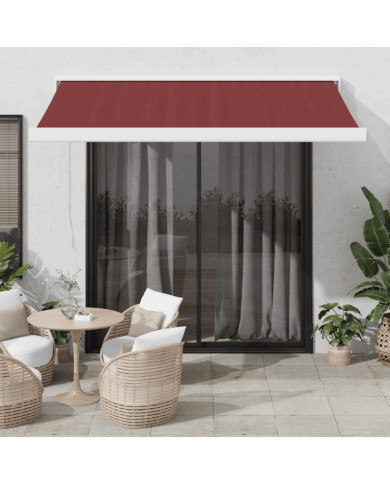Auvent rétractable automatique bordeaux 350x250 cm | Mobilier & Déco