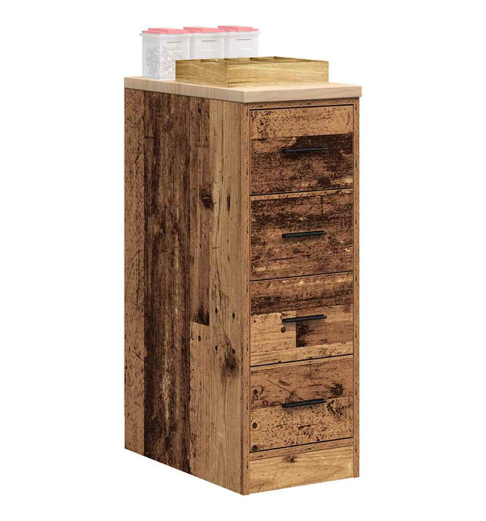 Armoire de rangement de garage vieux bois 30x51x85 cm bois pin | Mobilier & Déco