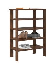 Étagère à chaussures chêne marron 61x32x87,5 cm bois ingénierie | Mobilier & Déco
