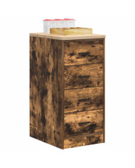 Armoire de rangement de garage chêne fumé 40x51x85 cm bois pin | Mobilier & Déco