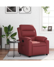 Fauteuil inclinable Rouge bordeaux Similicuir | Mobilier & Déco