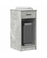 Support de tour d'ordinateur et tiroir gris béton 35x45x77 cm | Mobilier & Déco