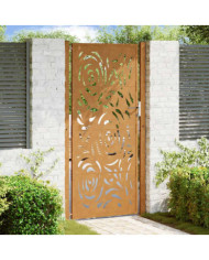 Porte de jardin acier résistant aux intempéries design flamme | Mobilier & Déco