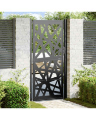 Portail de jardin noir 105x205 cm acier conception de lumière | Mobilier & Déco