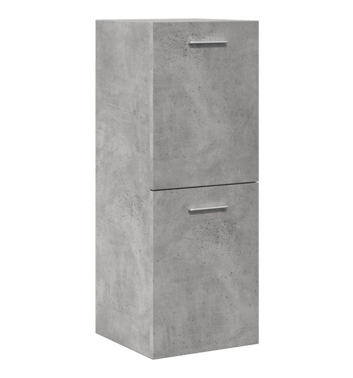 Armoire de salle de bain suspendue gris béton bois d'ingénierie | Mobilier & Déco