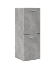 Armoire de salle de bain suspendue gris béton bois d'ingénierie | Mobilier & Déco