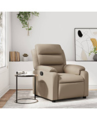 Fauteuil inclinable Cappuccino Similicuir | Mobilier & Déco