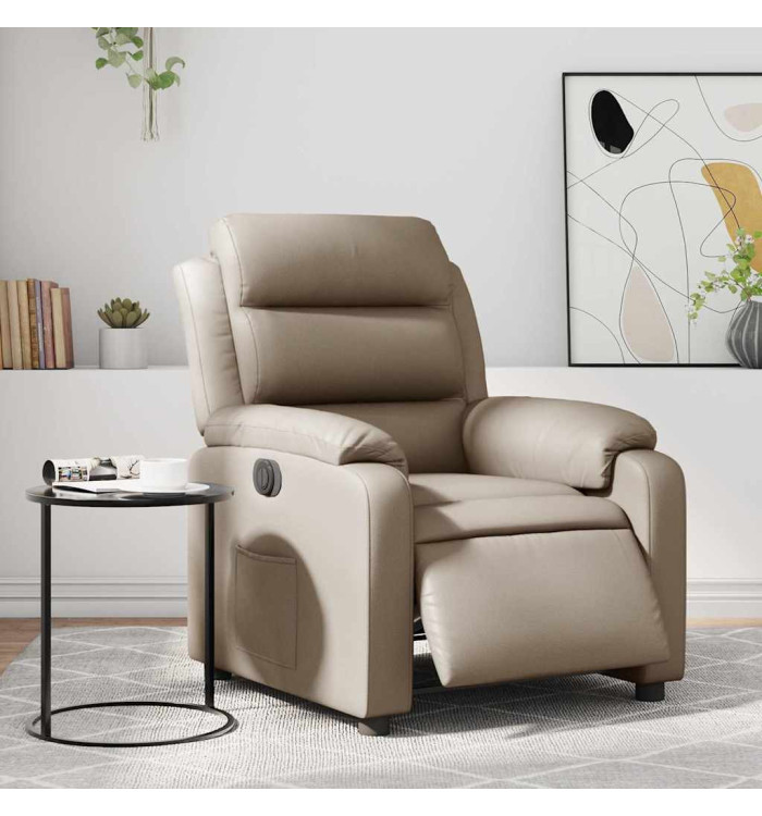 Fauteuil inclinable électrique Cappuccino Similicuir | Mobilier & Déco