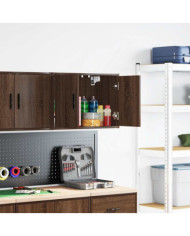 Armoires murales de garage chêne marron bois d'ingénierie | Mobilier & Déco