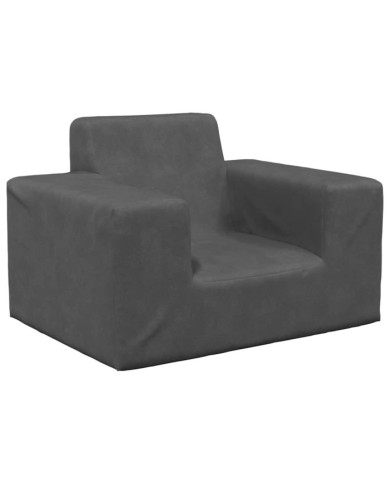 Canapé pour enfants Anthracite Peluche douce | Mobilier & Déco