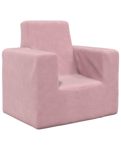 Canapé pour enfants Rose Peluche douce | Mobilier & Déco