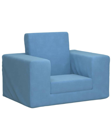 Canapé-lit pour enfants Bleu Peluche douce | Mobilier & Déco