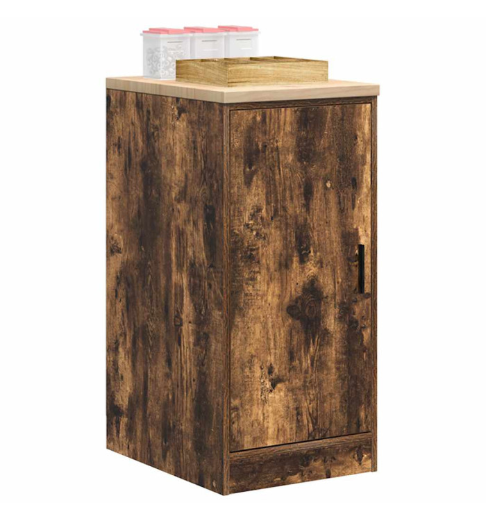 Armoire de rangement de garage chêne fumé 40x51x85 cm bois pin | Mobilier & Déco
