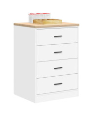 Armoire de rangement de garage blanc 60x51x85 cm bois de pin | Mobilier & Déco