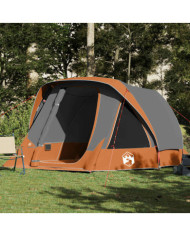 Tente de cabine familiale 6 personnes gris orange imperméable | Mobilier & Déco