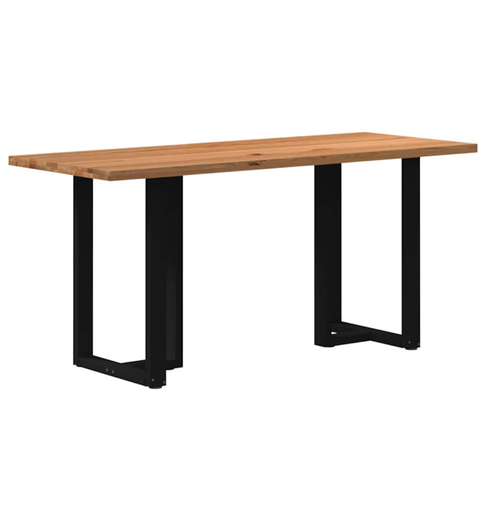 Table de bar rectangulaire en bois massif de chêne marron clair 200 x 80 x 92 cm | Mobilier & Déco