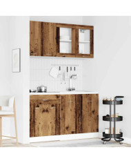 Ensemble d'armoires de cuisine 4 pcs vieux bois | Mobilier & Déco