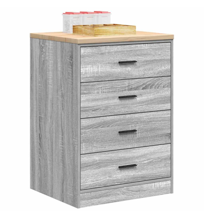 Armoire de rangement de garage sonoma gris 60x51x85 cm bois pin | Mobilier & Déco